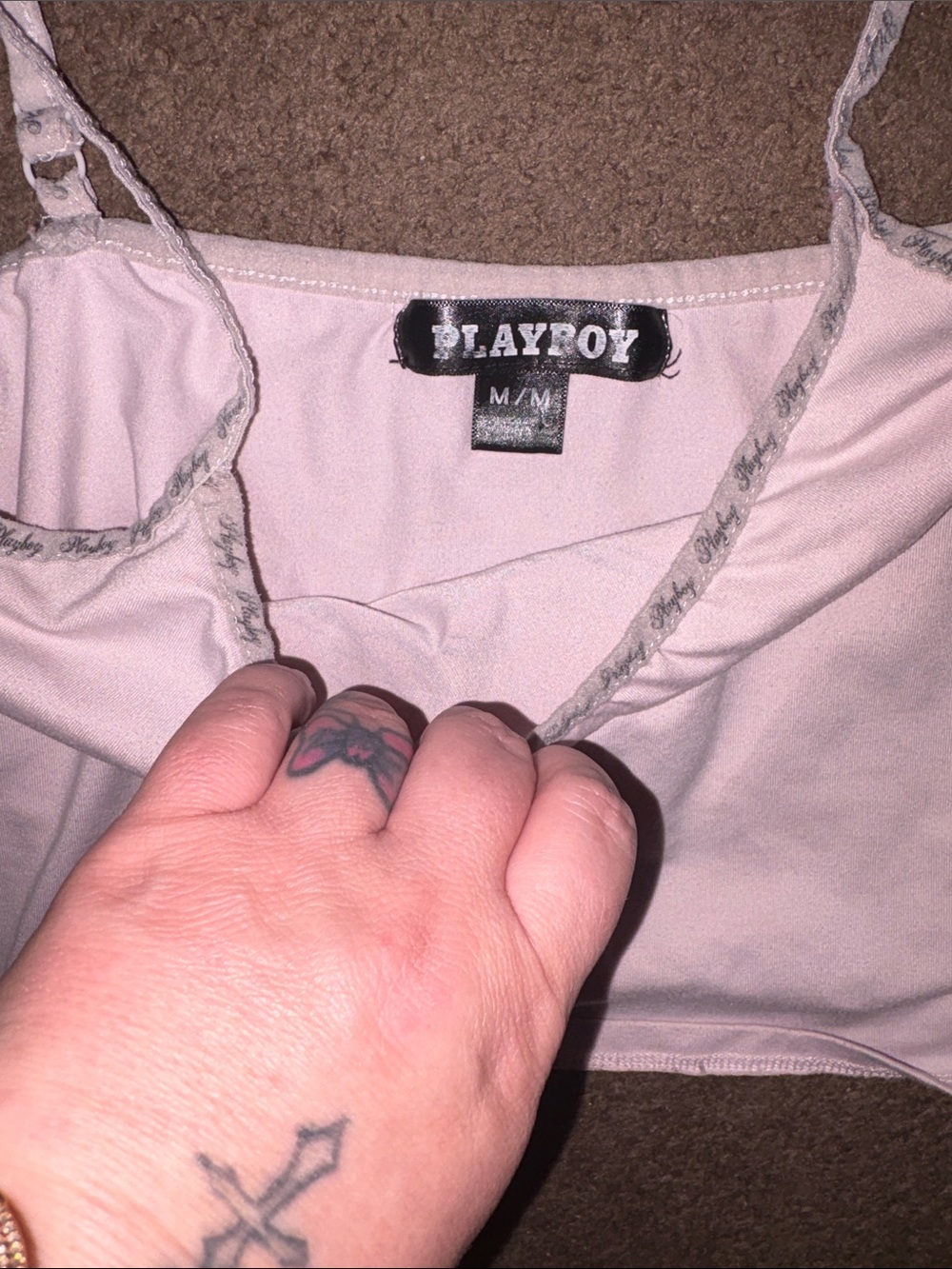 PLAYBOY Light Pink Script Logo Cami - Picture 2 of 3